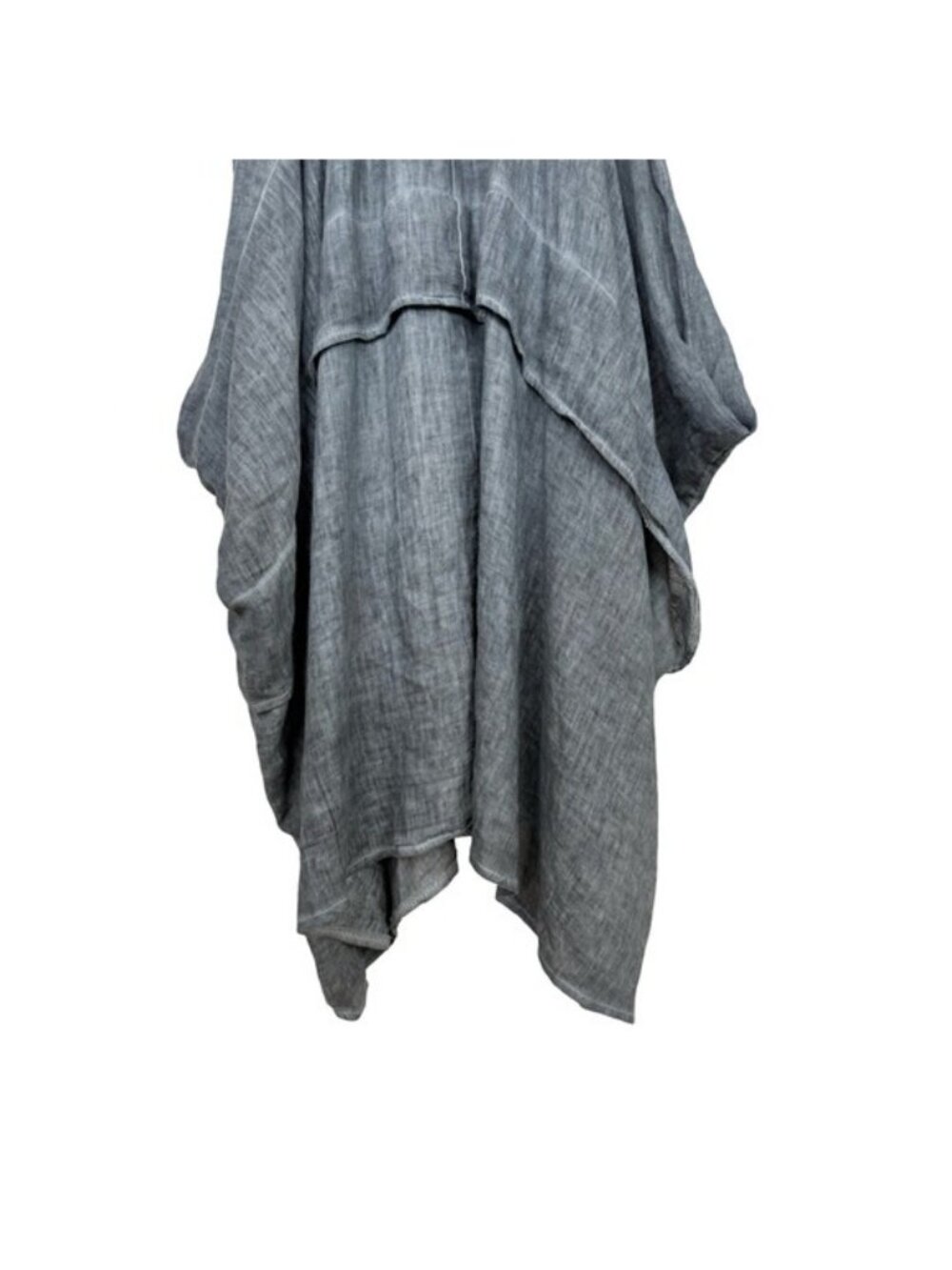 INIZIO Italy Linen Blend Midi Sleeveless Dress Lagenlook Boho Peasant Size M - Picture 3 of 5